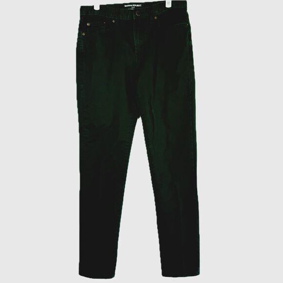 Banana Republic Traveler Mens Jeans 31X34 Green Stretch Athletic Fit Skinny M424 - Picture 2 of 13